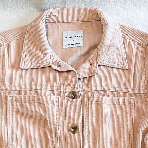 Celebrity Pink cordoroy jumpsuit Medium pink utility streetwear casual comfort - Picture 7 of 13